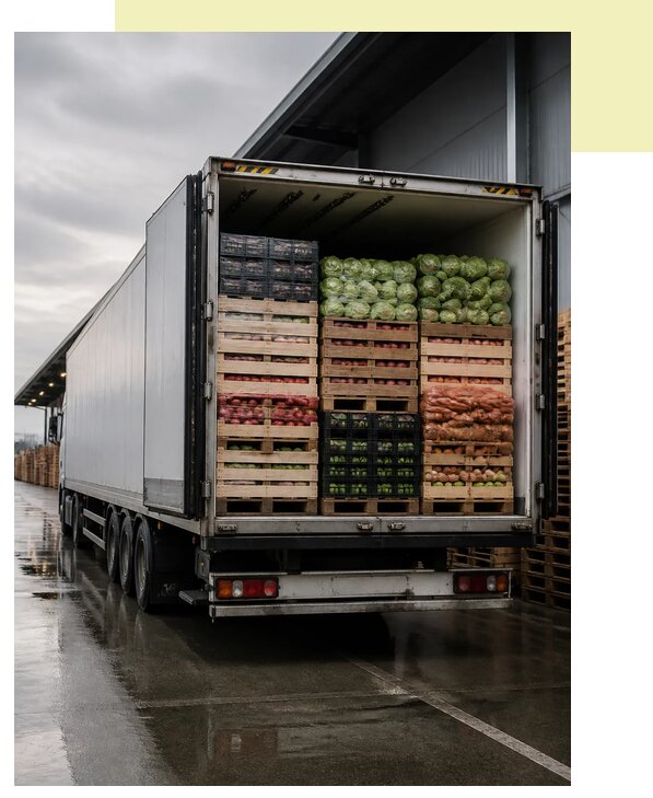 Перевозка плодоовощной продукции в Краснокамск по цене от 5069 р. | Агросервис-Кнм